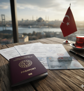 صورة توضيحية لـ شروط الإقامة في تركيا وبطاقة تصريح الإقامة والجواز السف